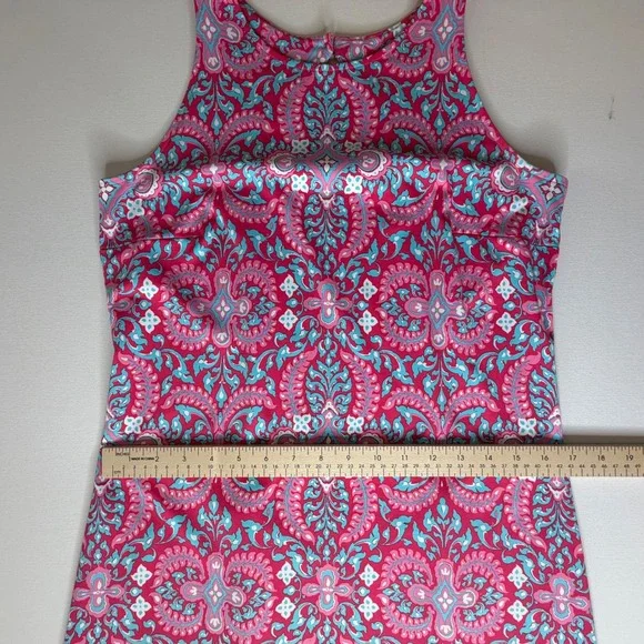 Talbots Effortless Jersey Medallion Open
Back Dress Small Pink‎ Paisley Preppy - Picture 9 of 11